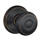 Schlage Schlage Georgian Aged Bronze Passage Door Knob 1-3/4 in. F10VGEO716 - alternate 1
